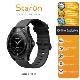Bekijkt Starun IDW18 Kijk Smart For Men Women 1,38 inch scherm Realtime Hartslag Smartwatch 5ATM Bluetooth Call Stress Monitor Sport