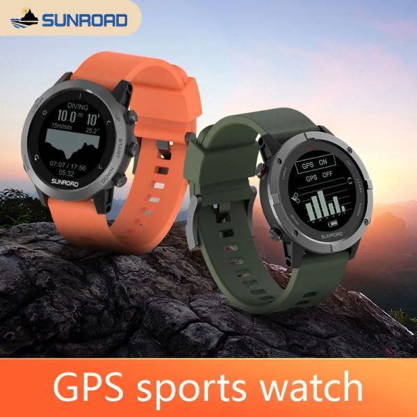 Watchs Sunroad 2023 T3 Smart Wartches Men's Digital GPS Tracker Outdoor Sports Watch Fitness Tracker Smartwatch Hombre imperméable Hombre