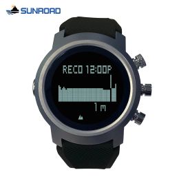 Horloges sunroad pionier touch diving digital horloge kompas+altimeter+barometer 5atm waterdicht 304 roestvrijstalen kast 320 mAh batterij