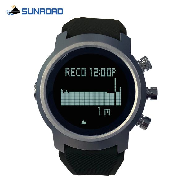 Relojes Sunroad Pioneer Touch Diving Digital Watch Compass+Altimeter+Barometer 5atm Impermeable 304 Case de acero inoxidable 320 mAh Batería