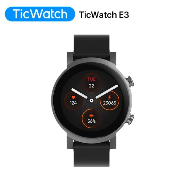 Montres TicWatch E3 (rénové) Wear Smartwatch pour hommes et femmes Snapdragon 4100 8 Go Rom IP68 Arafroproof Google Pay