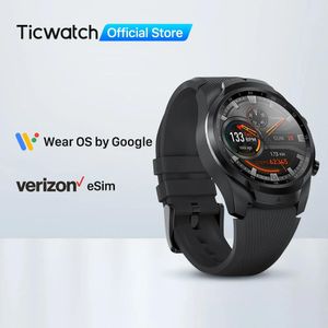 Horloges TicWatch Pro 4G/LTE USVerizon Smartwatch voor heren 1GB RAM Slaaptracking SwimReady IP68 Waterdicht horloge NFC Lange batterijduur