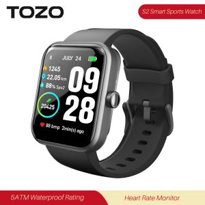 Montres Tozo S2 Smart Watch Alexa Breedtin Fitness Tracker avec rythme cardiaque et moniteur d'oxygène sanguin moniteur de sommeil 5ATM imperméable 1.69