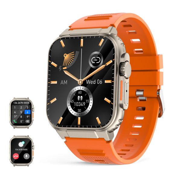 Montres Uhoofit bt Dial Call Smart Watch A70 Multipt Sports Modes Smartwatch Informations Rappel Blood Oxygen IP67 Waterproof