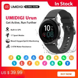 Horloges umidigi urun smartwatch gps ip68 waterdichte band 1.1 "kleur hartslag slaapmonitoring sport smart clock voor Android iOS horloge