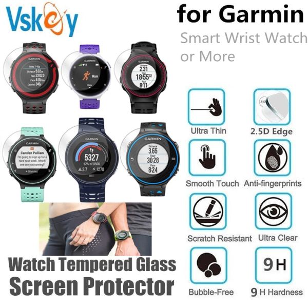 Regarde VSKEY 500PCS VERRE TOUPÉE POUR GARMIN SMART WRIG Watch Screwing Protector Antiscratch Protective Film
