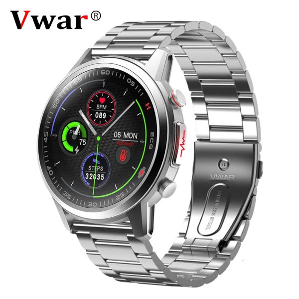 Montres Vwar Max Pro Smart Watch Sport Fitness Tracker Traitement Laser ECG Mesure de la température corporelle