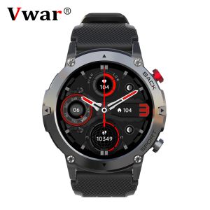 Bekijkt vwar smart horloge mannen bluetooth call outdoor sport smartwatch waterdichte fitness tracker long battery standby pk k22 t rex 2022