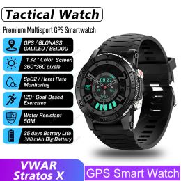 Bekijkt vwar Stratos X GPS Smart Watch Heart Rate Spo2 VO2Max Stress Sport Tactical SmartWatch 5 ATM Waterdicht voor Xiaomi Samsung IOS