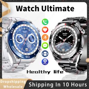 Horloges kijken naar ultieme nieuwe smartwatch bluetooth die GPS Compass NFC lichaamstemperatuur hartslag Smart Watch Men waterdichte horloges