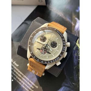 Horloges Watchmen Moonswatch Heren 5A Kwartsuurwerk van hoge kwaliteit Chronograaf Horloge Designer Horloge Alle wijzerplaat Werk Dameshorloge Montre Luxe YHHL