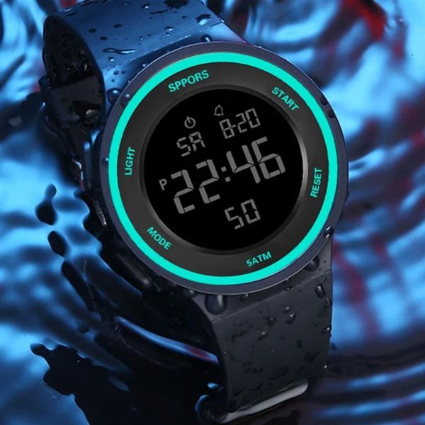 Relojes Relojes Led impermeables para hombres deportes al aire libre hombres Digital Led alarma de cuarzo hombres reloj de pulsera reloj electrónico de moda Relogio