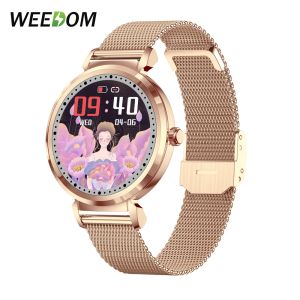 Regardez Weedom 2022 Luxury Smart Watch Femmes Beau bracelet Care Sleep Monitor Slewing Survering Smartwatch Ladies Gift for iOS Android