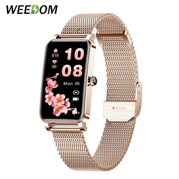 Montre Weedom Luxury Smart Watch Femmes Bracelet à écran tactile complet Moniteur de fitness cardiaque IP68 IP68 SmartPlomage imperméable pour Android iOS