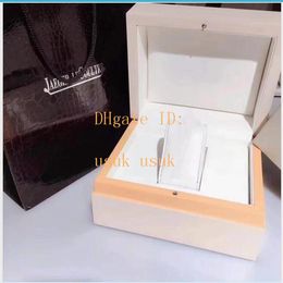 Montres boîtes blanches hommes dames pour cadeau MASTER Rectangle 1368420 1288420 boîte en bois originale avec certificat fourre-tout Bag213y