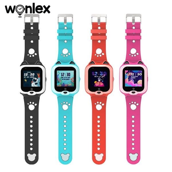 Montres Wonlex montre intelligente bébé GPS WIFI LBS positionnement Tracker 4G caméra vidéo chat vocal KT22 GEO localisation enfant montres intelligentes mignonnes