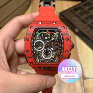 horloges polshorloge ontwerper Luxe heren mechanisch horloge Zakelijk Vrije tijd R50-03 Volautomatische koolstofvezel kastband Zwitsers uurwerk Horloges
