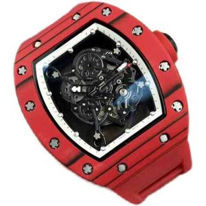 montres montre-bracelet de luxe richa milles designer hommes montre mécanique entièrement automatique en fibre de carbone bande creuse étanche