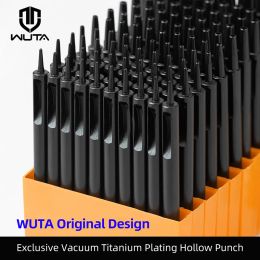 Montres Wuta Placing Titanium Leather Hollow Punching Toolt Set Round Hole Punchere DIY Craft For Leather Watch Band, tissu, plastique, papier