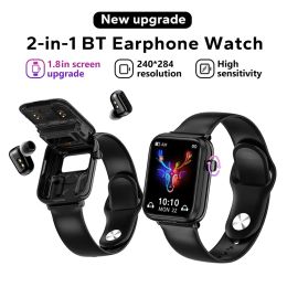 Relojes X8S Auriculares Smart Watch Twoinone X5 Versión de actualización Ultrathin 1.69 Fulltouch Gran pantalla IP67 Implaz de metal con capas de metal