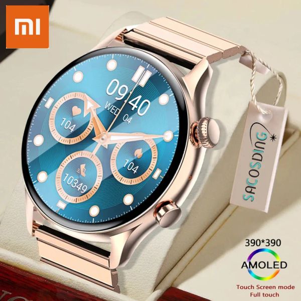 Montres Xiaomi 2022 Bluetooth Call Ladies Smart Watch Men Full Touch Topp Care Satefre Money Fitness Watches Smartwatch pour les femmes