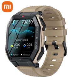 Relojes Xiaomi 2022 reloj inteligente militar para hombres llamada Bluetooth 350mAh 24H Monitor saludable al aire libre IP68 impermeable K55 1,85 pulgadas genuino