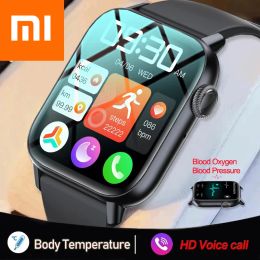 Bekijkt Xiaomi Bluetooth Call Smart Watch 1.83 HD 240*280 scherm True Blood Oxygen Body Thermometer Smartwatch Women 100+ Sportmodus