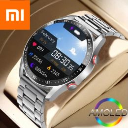 Horloges Xiaomi ECG + PPG Bluetooth-oproep Smart Watch Heren Laser Gezondheid Bloeddruk Fitnes Sporthorloges Sport Waterdichte smartwatch + doos
