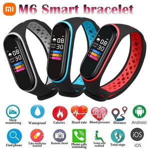 Relojes Xiaomi Mi Band M6 multilenguaje monitoreo de la salud del sueño podómetro pulsera deportiva impermeable reloj inteligente para mujeres y hombres