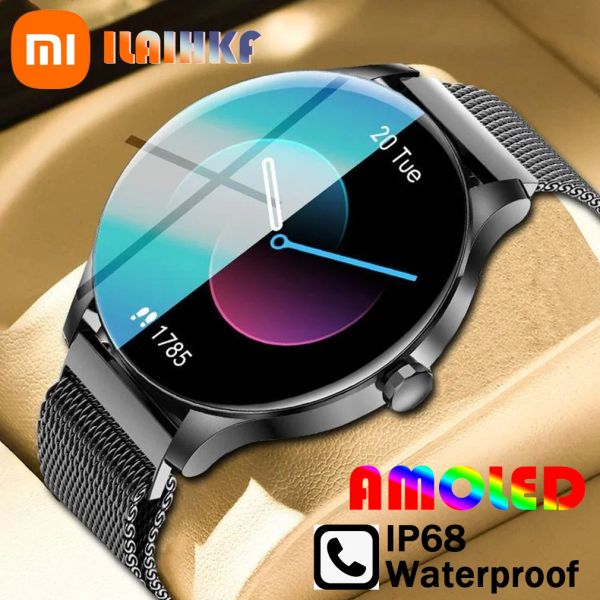 Montres Xiaomi Wear Os Smartwatch AMOLED IP68 IPAPHEPHOP WESTES HD Affiche toujours les femmes Smart Watch Heart Cate Corloge numérique pour les hommes