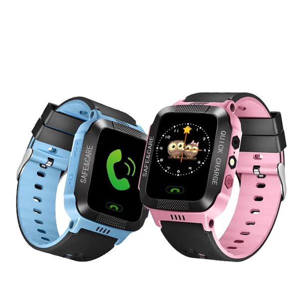 Montres Y21S Montre intelligente pour enfants 2022 Nouvelle horloge étanche appel téléphone bracelet localisation tracker cadeau pour enfants smartwatch pour Android iOS