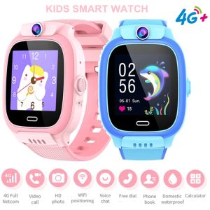 Bekijkt Y36 4G Kids Smart Watch Sim Call Call Voice Chat SOS GPS LBS WIFI Locatie Camera Alarm Smartwatch Boys Girls voor iOS Android