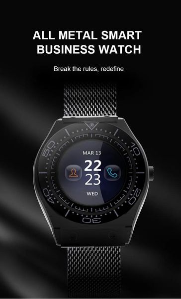 Montres Z10 Smart Watch Téléphone en acier inoxydable Support Bluetooth Sim TF Camera Camera FitnessSleep Tracker étanche pour iOS Android XCTZ10