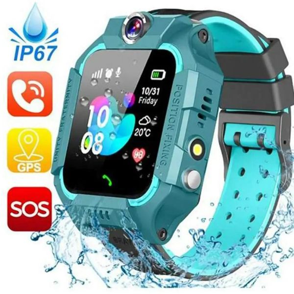 Montres Z6f Kids Smart Watch SOS Téléphone Watch IP67 IP67 Remote photo Smartwatch Compatible pour iOS Android