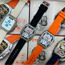 Relojes Z79 Max Reloj inteligente Pantalla HD Función de brújula Dial personalizado Llamadas Bluetooth Reproductor de música Seguimiento GPS Monitor de salud con banda de 2 piezas Wi