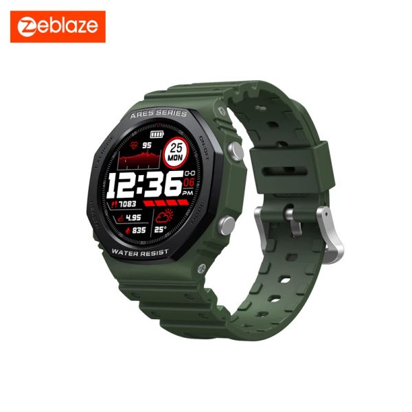 Relojes Zeblaze ARes 2 Rugged Fashion Smartwatch 50m Impermeabilización de la batería larga HD Color Dispaly Smart Watch for Android iOS Pelips