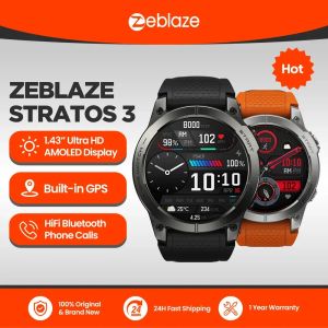 Montres Zeblaze Stratos 3 GPS Premium GPS Smart Watch Ultra HD Affichage Affichage GPS GPS HIFI BLUETOOTH CAPLES SMARTWATCH