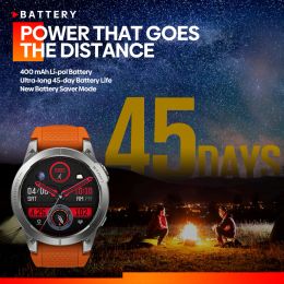 Montres Zeblaze Stratos 3 Smartwatch AMOLED Display Fitness Watch Breetin GPS Bluetooth Compatible Appels Heart