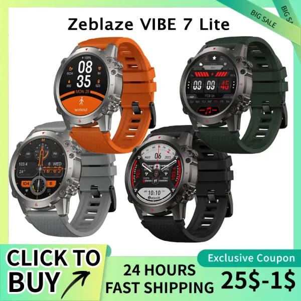 Montre Zeblaze Vibe 7 Lite Smart Watch Large 1,47 '' IPS Display Voice appelant 100+ modes de sport