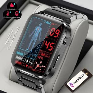 Часы ZODVBOZ AMOLED Смарт-часы Для мужчин Лазерная терапия Три мониторинга высокого кровяного давления IP68 Водонепроницаемые умные часы для Xiaomi
