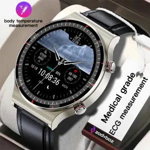 Horloges zodvboz Medische kwaliteit ECG Smart Watch Men Fysieke gezondheid Lichaamstemperatuur Infrarood Blooddrukmonitor Smartwatch voor Xiaomi