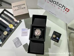 Watchmen Bioceramic Moonswatch Luxury Moonswatch Quarz Chronograph Watch 5A Reloj de pulsera de alta calidad Diseñador Omegawatch All Dial Work WomenWatch Montre LOVL