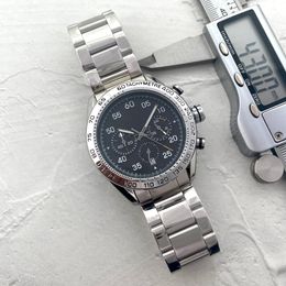 Watchmen Designer Watches Movimiento de cuarzo automático Mira 43 mm Strip inoxidable de acero Montre de Luxe Chronograph Watches Fashion Watch