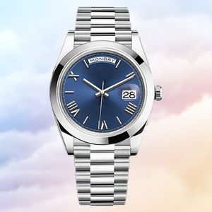 Watchmen Fashion Watches Bewegingen Bekijk vrouwen 36/41 mm roestvrijstalen riem saffier waterdichte glazen horloge blauwe wijzerikelen verstelbare montre de luxe