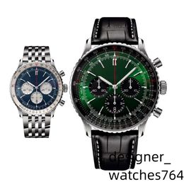 Watchmen luxe ontwerper horloges van hoge kwaliteit Menwatch Aerial Timer Business Orologio 43mm kwarts horloge roestvrijstalen staalriem relojes orologio di lusso relogios
