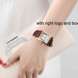 Relojes Fashion Mechanical Luxury Women Wrist Tank Watch Men Womens New Authentic Real Leather Belt Imploid Quartz PCG4