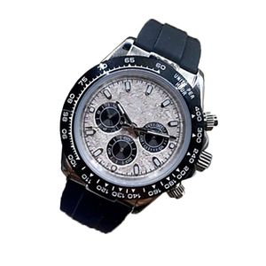 Watchsc-montre automatique pour hommes 41mm avec boîte en acier inoxydable multi-cadran étanche lumineux classique généreux bracelet en caoutchouc réglable
