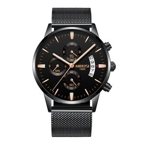 Watchsc - Designer 43mm Montre en cuir à quartz coloré en acier inoxydable montres puhuo018