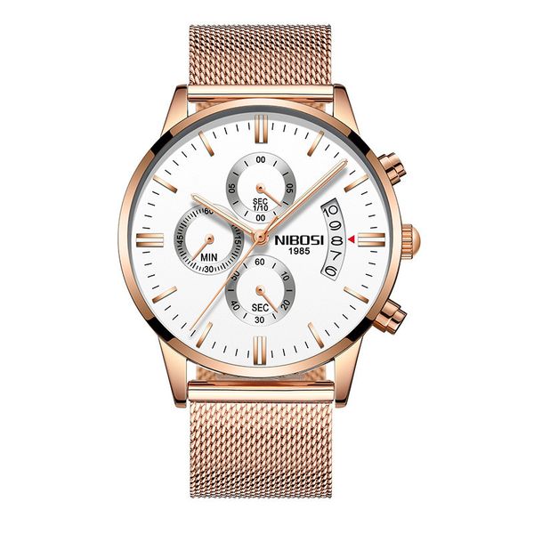 Watchsc - Reloj de diseño de cuero y acero inoxidable con cuarzo colorido de 43 mm puhuo023