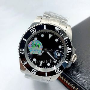 Watchsc- Heren automatisch mechanisch horloge Optioneel waterdichte saffier glijdende sluiting 41 mm stalen horloges Lichtgevende keramische schaalcirkel Hoge kwaliteit Watches01